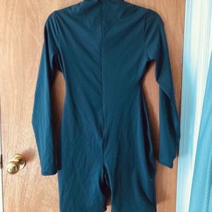 Skims mock neck long sleeve shorts romper